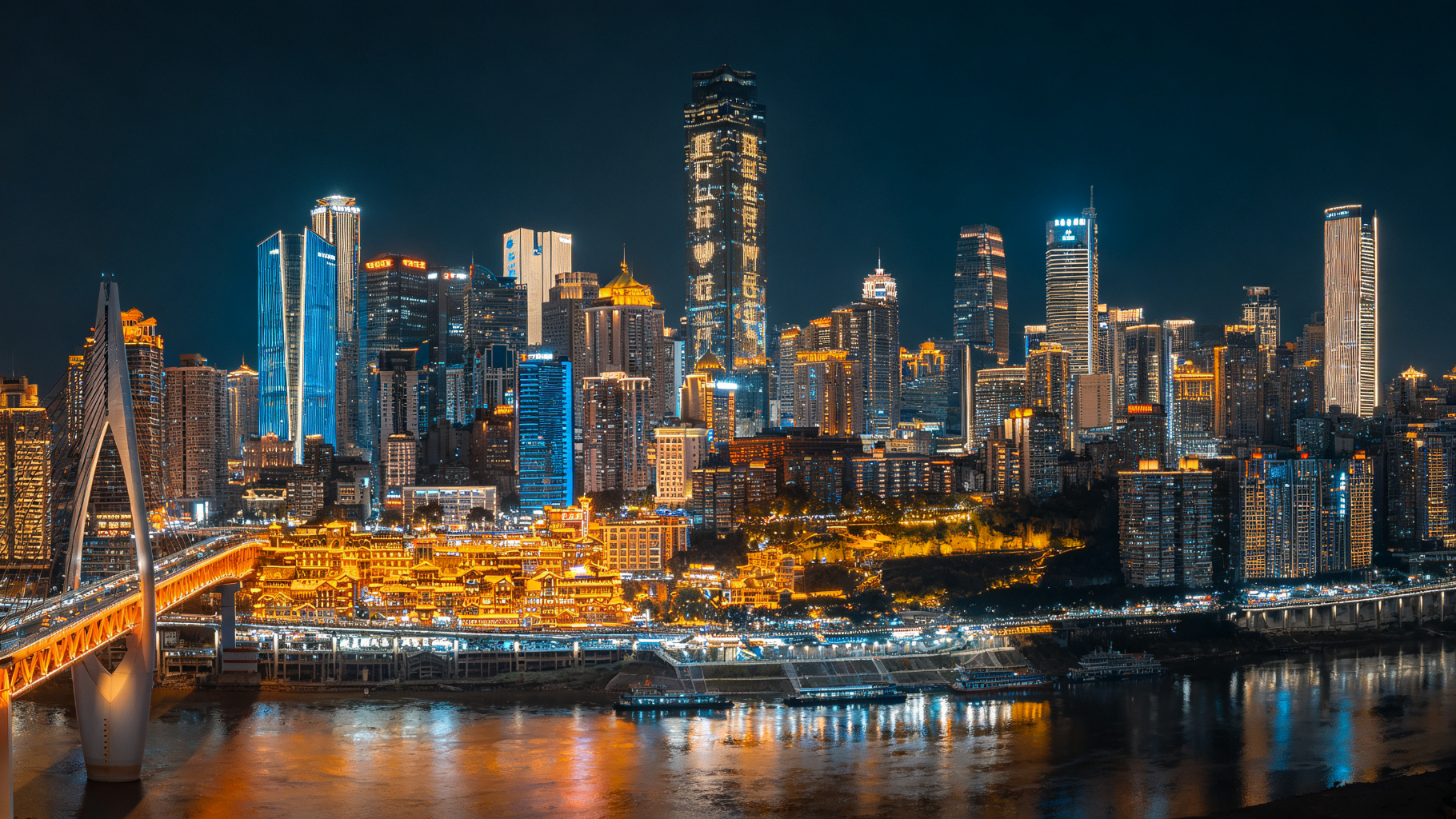 某城市核心区夜景亮化工程